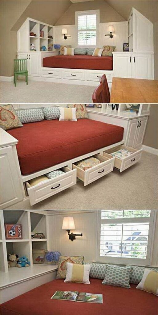 Hidden Storage Ideas Behind Walls & Underbeds