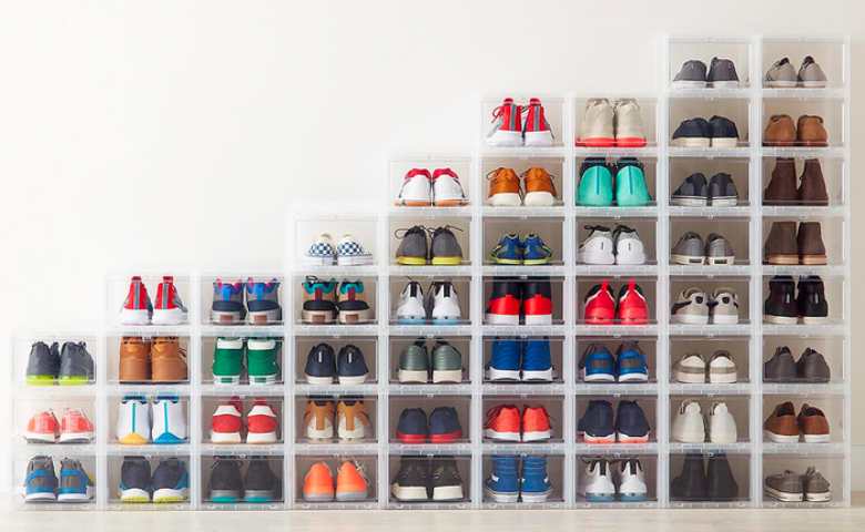 ide penyimpanan sepatu estetik